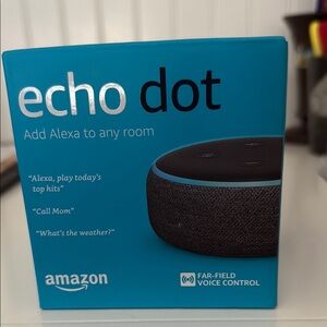 Amazon Echo Dot in Blue and Black
